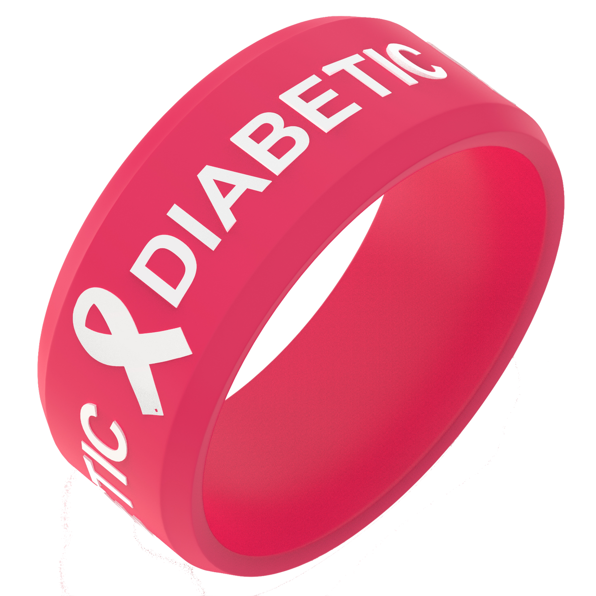 Pink Silicone Diabetic Ring