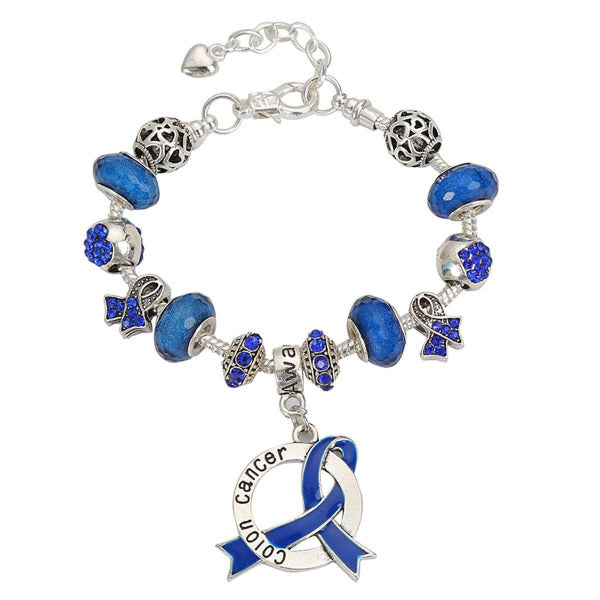 2019 Colon Cancer Awareness Luxury Charm Bracelet colonlcb Awareness-alert 