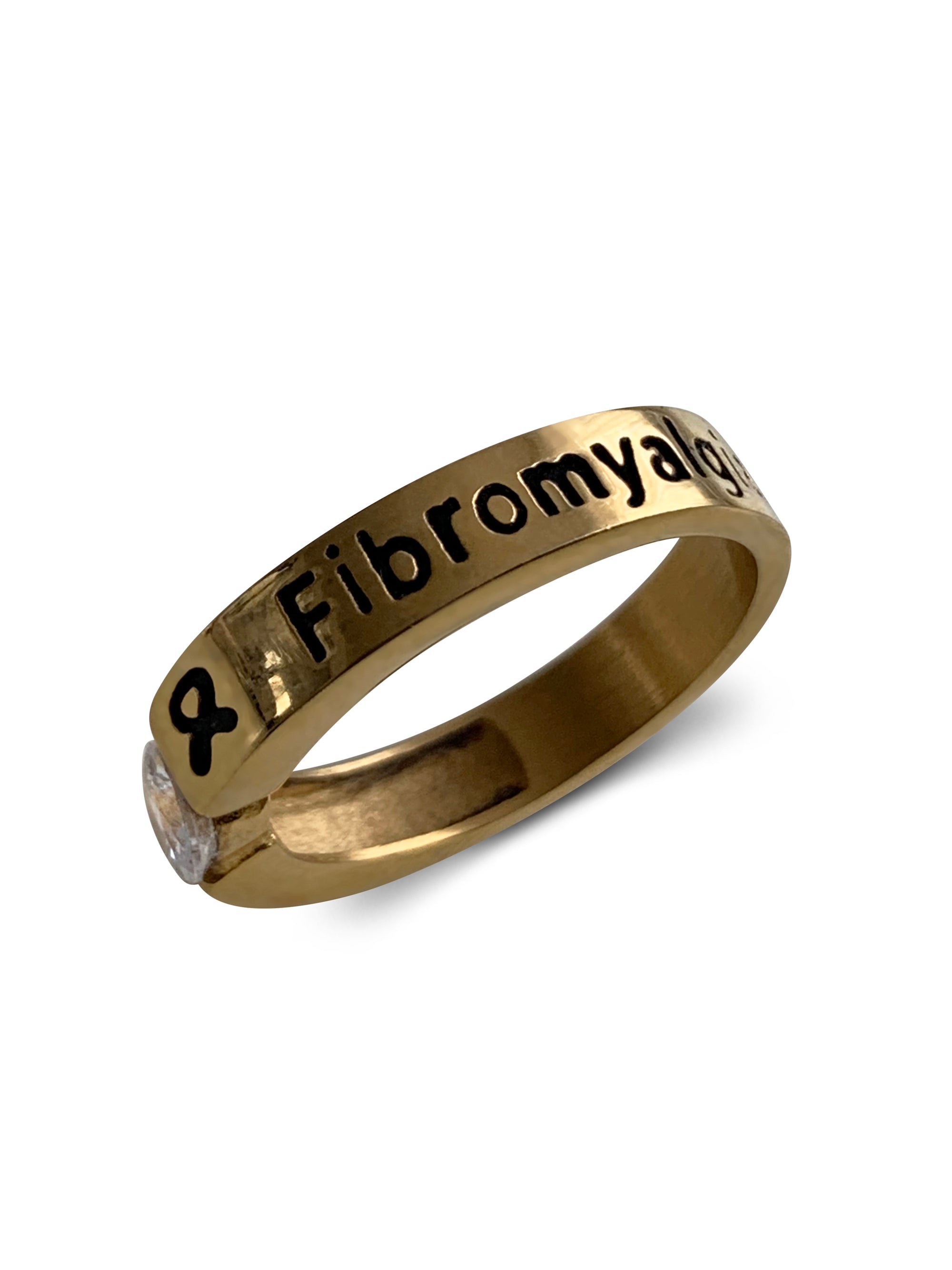 GOLD DIAMOND FIBROMYALGIA RING
