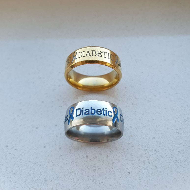 Silver + Gold Diabetic Ring