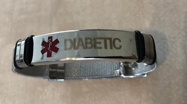 Diabetic Medical Alert Bracelet BR522_1 Awareness-alert 