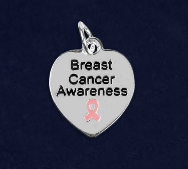 Breast Cancer Heart Charm Bracelet BCHCB1 Awareness-alert 