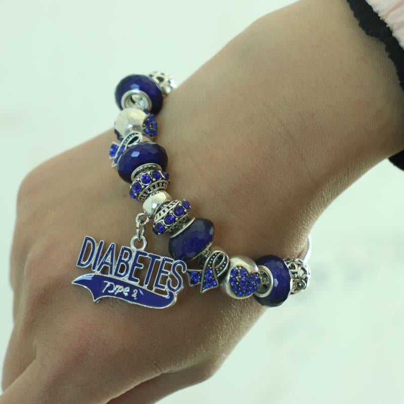 Diabetes Type 2 Awareness Luxury Charm Bracelet