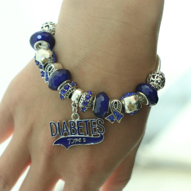 Diabetes Type 2 Awareness Luxury Charm Bracelet