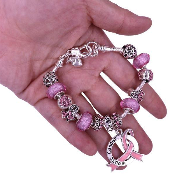 Breast Cancer Awareness Luxury Charm Bracelet blcb Awareness-alert 