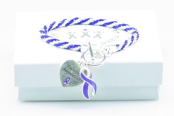 Epilepsy Heart Charm Bracelet EHCB1 Awareness-alert 