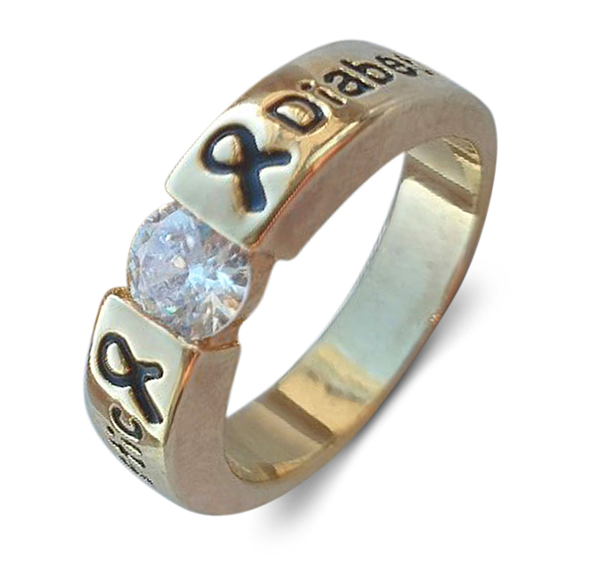 GOLD DIAMOND DIABETIC RING